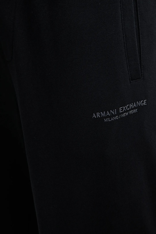 Armani Exchange spodnie dresowe bawełniane granatowy XM001299.AF20934.NOS