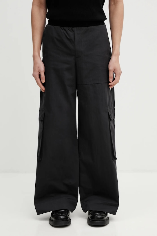 Heliot Emil spodnie tkanina czarny SS26PRE.M.10.207.BLK01.