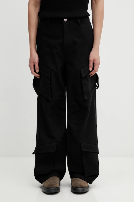 Heliot Emil spodnie bawełniane gładkie czarny SS26PRE.M.10.160.BLK01.