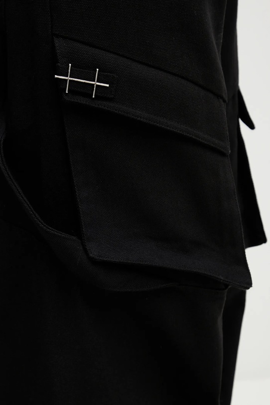 Βαμβακερό παντελόνι Heliot Emil μαύρο SS26PRE.M.10.160.BLK01.