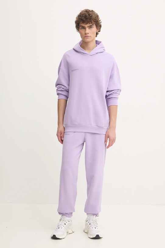 Pangaia pantaloni de trening din bumbac violet 10000295
