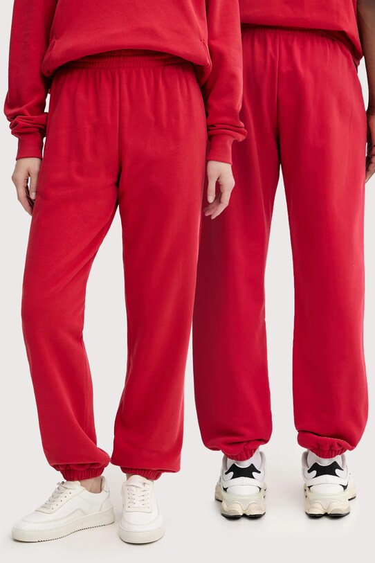 Pangaia pantaloni de trening din bumbac bumbac rosu 10000295