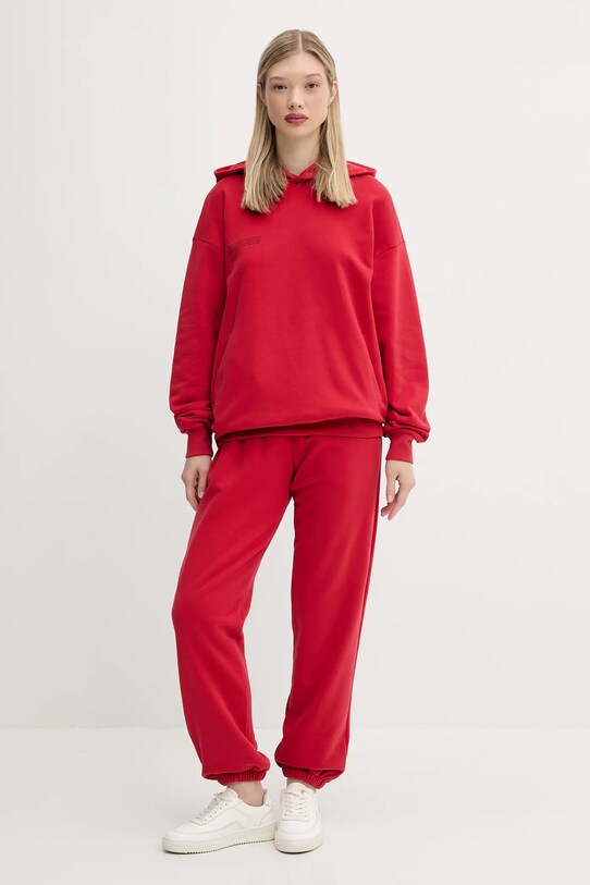 Pangaia pantaloni de trening din bumbac 10000295 rosu
