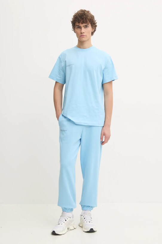 Pangaia pantaloni della tuta di cotone blu 10000295