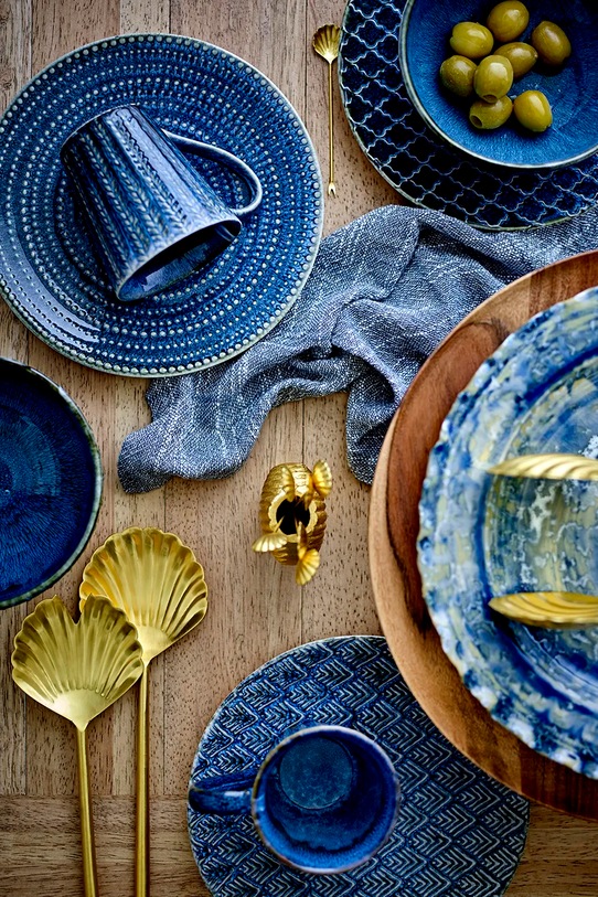 Žlice za salatu Bloomingville Loreta zlatna 82068448