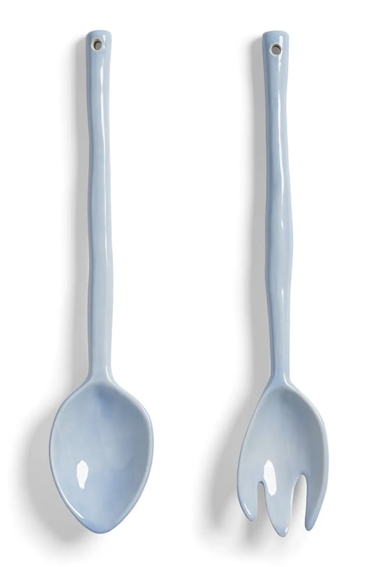 &k Amsterdam zestaw łyżek do serwowania z porcelany 27,5 x 6 x 2 cm niebieski 2829.08