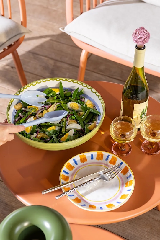 &k Amsterdam zestaw łyżek do serwowania z porcelany 27,5 x 6 x 2 cm niebieski 2829.08