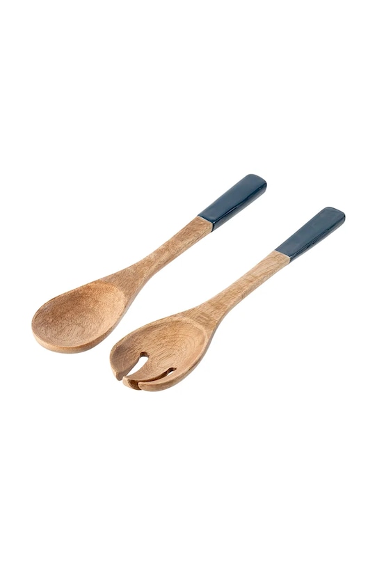 J-Line un set de lingurițe pentru salată din lemn maro 64304.