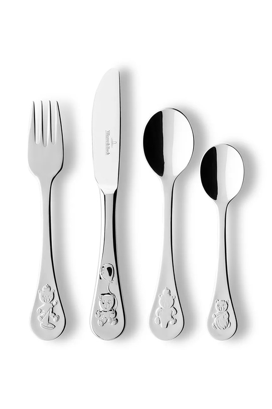 Набір дитячих столових приборів Villeroy & Boch Teddy 4-pack 12.6319.2091 сірий AA00