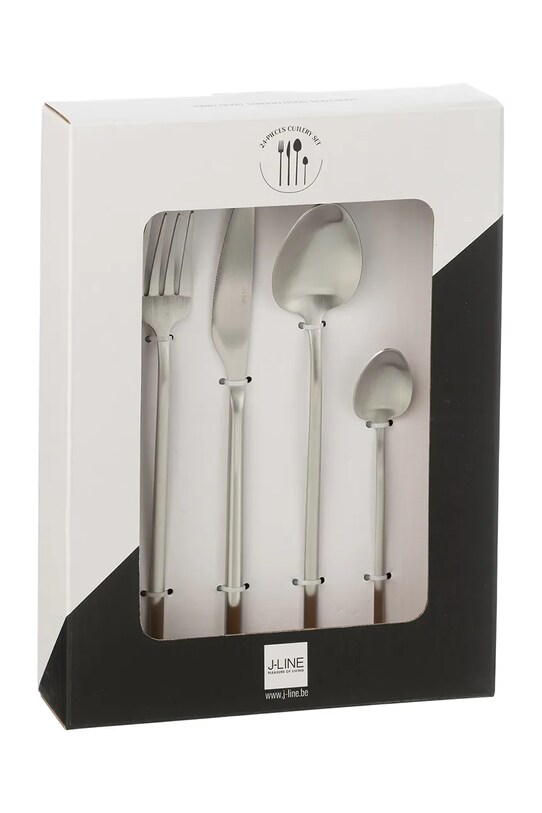 J-Line komplet sztućców dla 4 os. 24-pack 49006. szary AA00
