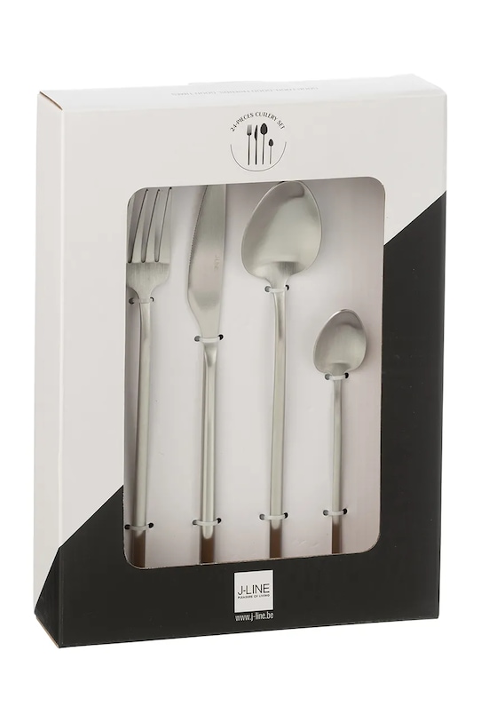 Набор столовых приборов для 4 человек. J-Line 24 шт. 49006. серый AA00