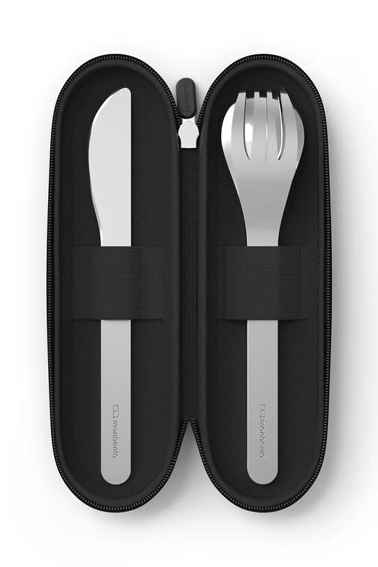 Monbento set de tacâmuri de călătorie Slim Nest 3-pack negru 51300002