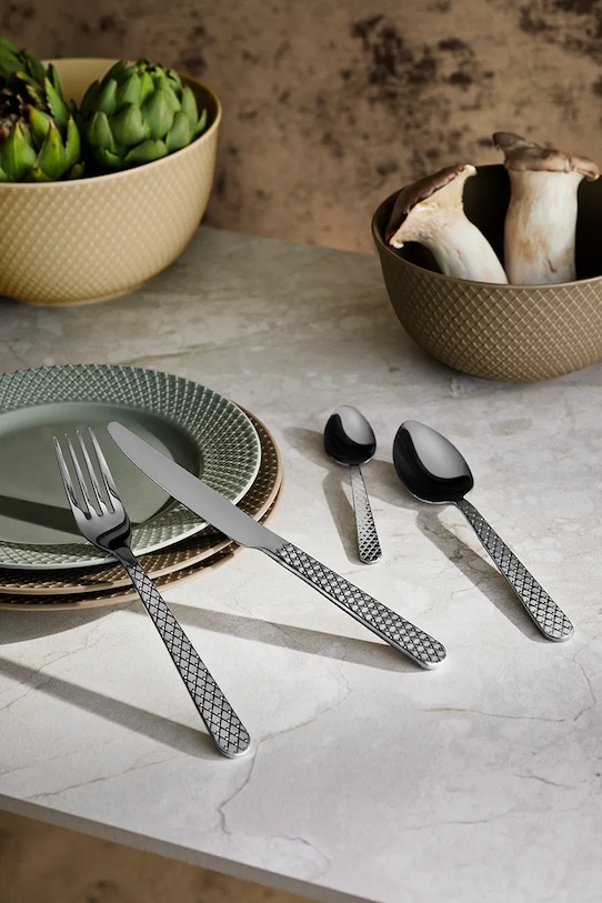 Σετ μαχαιροπήρουνων για 4 άτομα Lyngby Rhombe 16-pack 201500 γκρί AA00