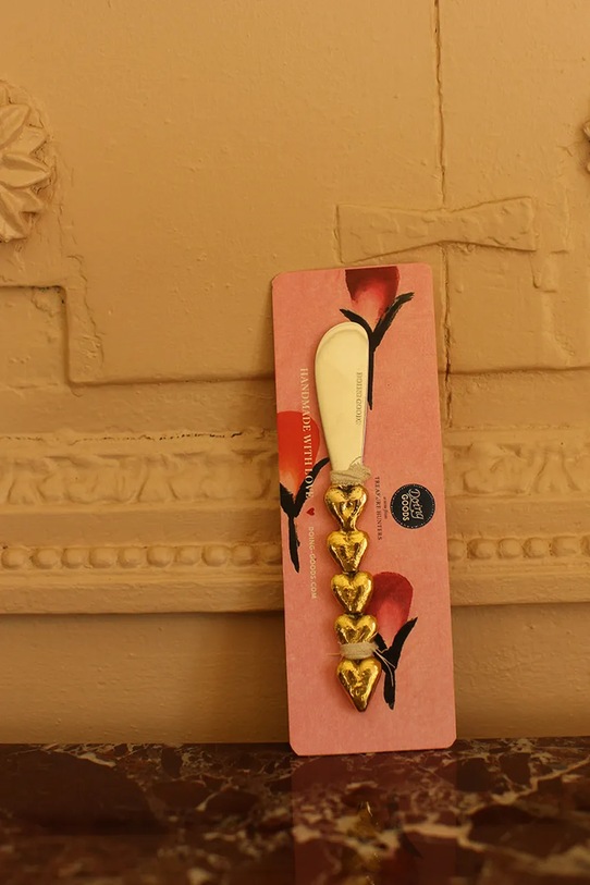 Doing Goods nóż do masła Holly Heart 14,5 x 2 x 0,7 cm 1.30.10.039.923.3 żółty AA00