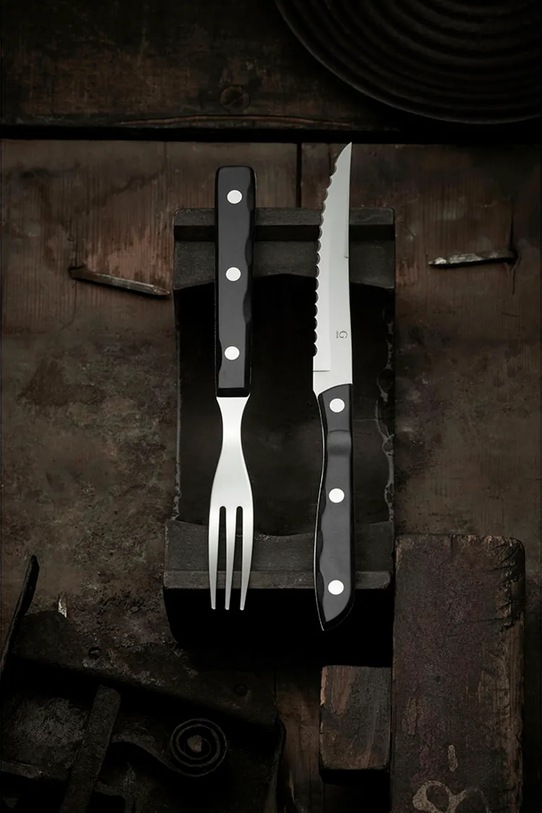 Kuchnia i bar Gense komplet sztućców do steków Old Farmer 8 elementów 20150 czarny