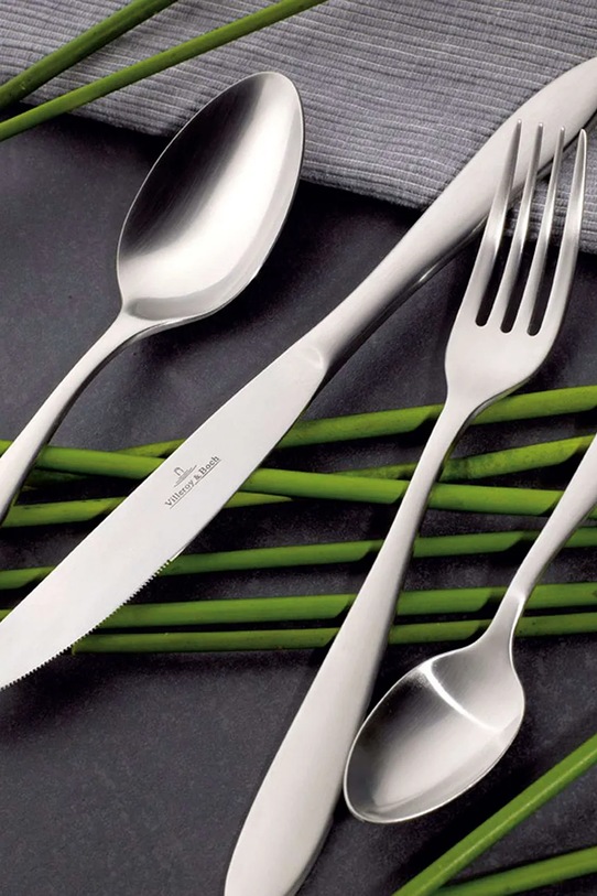 Kuchnia i bar Villeroy & Boch komplet sztućców ze stali nierdzewnej 12.6394.9057 srebrny