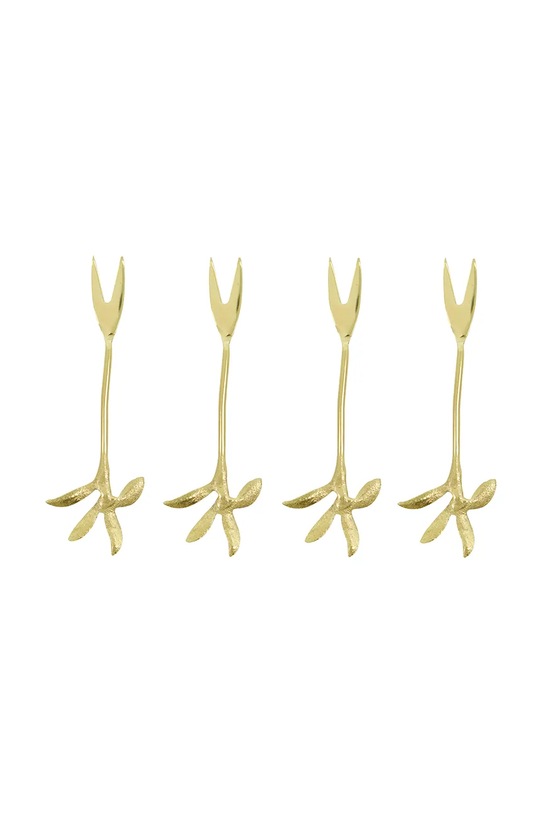 House Doctor zestaw widelczyków do ciasta ze stali nierdzewnej 12,5 x 4 cm żółty 267620002