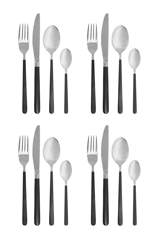 House Doctor zestaw sztućców ze stali nierdzewnej czarny 900000756