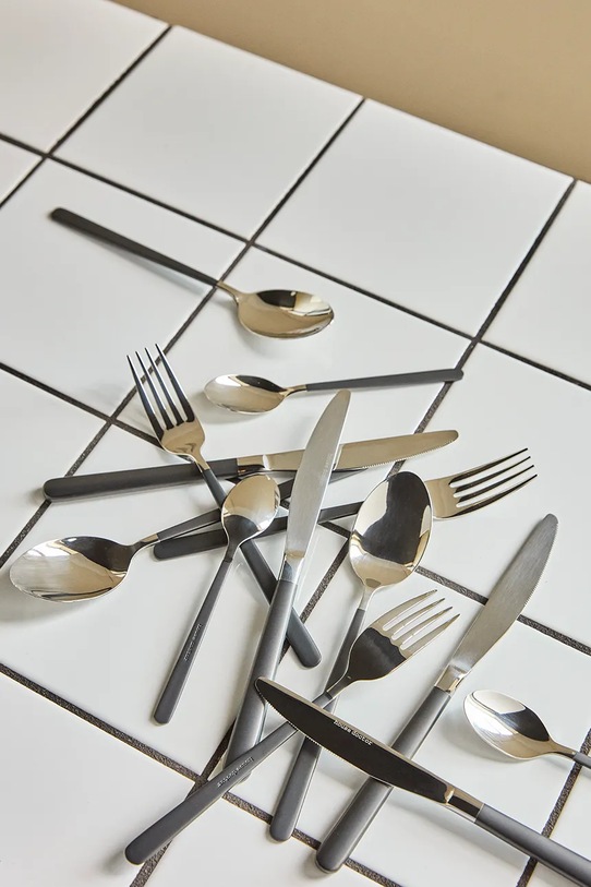 Kuchnia i bar House Doctor zestaw sztućców ze stali nierdzewnej 900000756 czarny