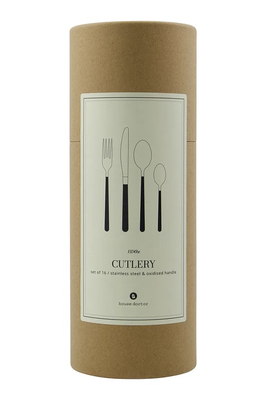 House Doctor zestaw sztućców ze stali nierdzewnej 900000756 czarny AA00