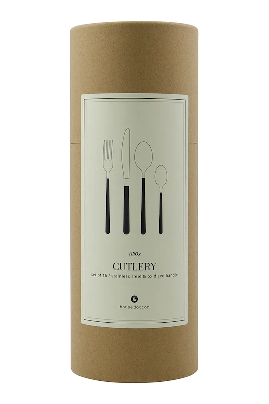 House Doctor zestaw sztućców ze stali nierdzewnej 900000756 czarny AA00