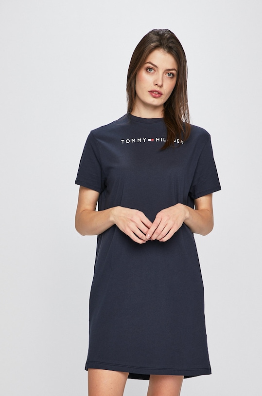 Tommy Hilfiger - Sukienka UW0UW01639 bawełna granatowy UW0UW01639