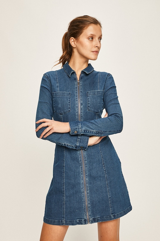 Noisy May - rochie din denim mini albastru 27011028