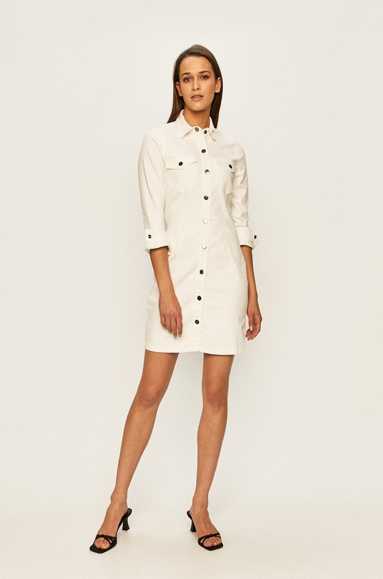 Jacqueline de Yong - Sukienka jeansowa 15197082 biały AA00