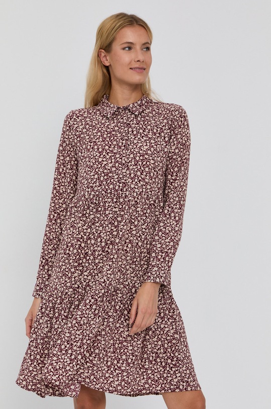 Jacqueline de Yong - Sukienka wzorzyste bordowy 15221987
