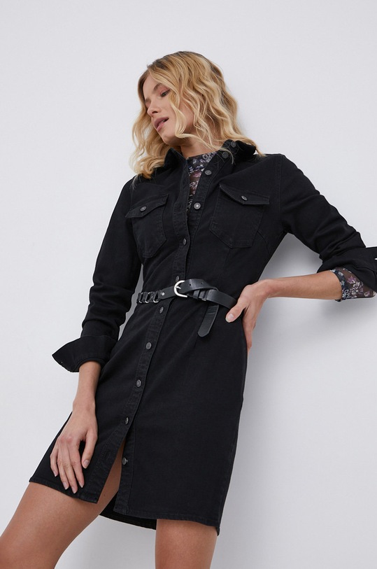 Noisy May Sukienka jeansowa z elastanem czarny 27017658