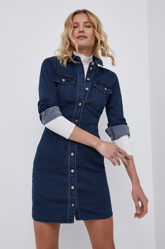 Noisy May Sukienka jeansowa z elastanem granatowy 27017672