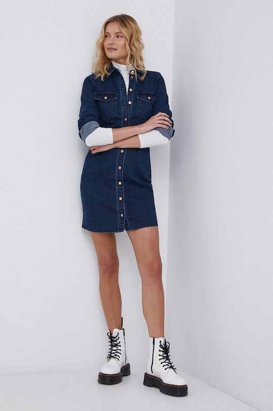 Noisy May Sukienka jeansowa 27017672 granatowy AA00