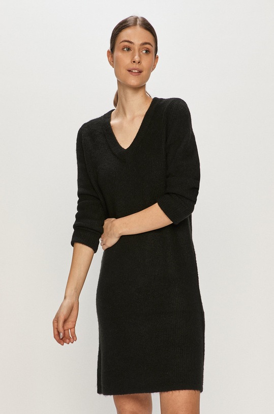 Šaty Pieces s elastanom čierna 17099342