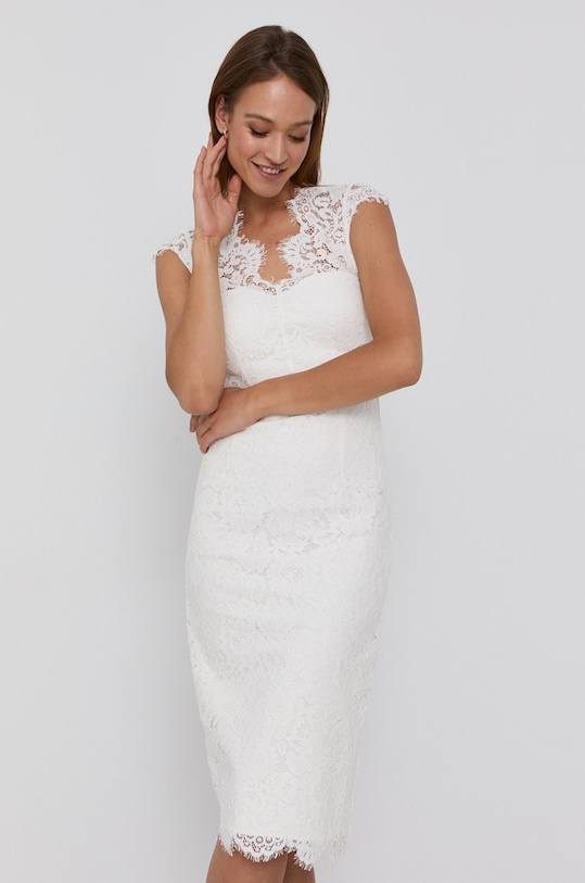 Ivy Oak Sukienka midi biały IO1120F7104