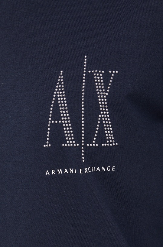 Pamučna haljina Armani Exchange 8NYADX.YJG3Z.NOS mornarsko plava