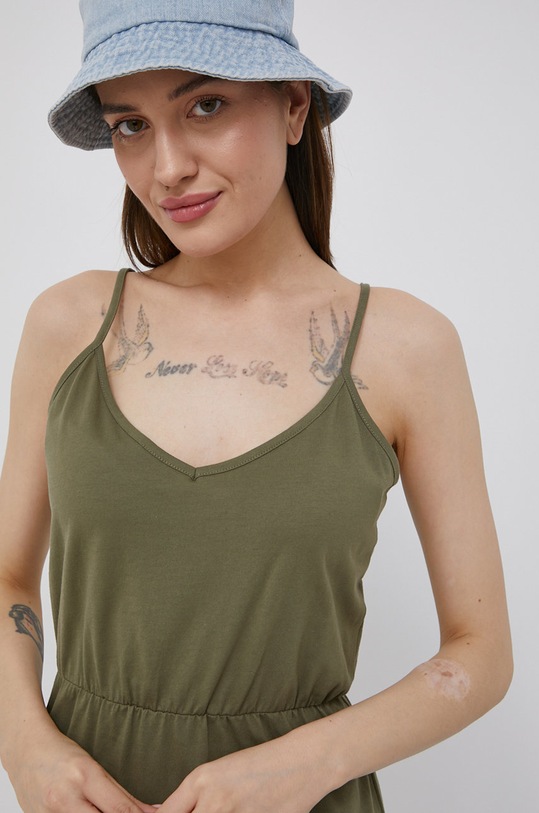 Bavlnené šaty Noisy May zelená 27016192.BurntOlive