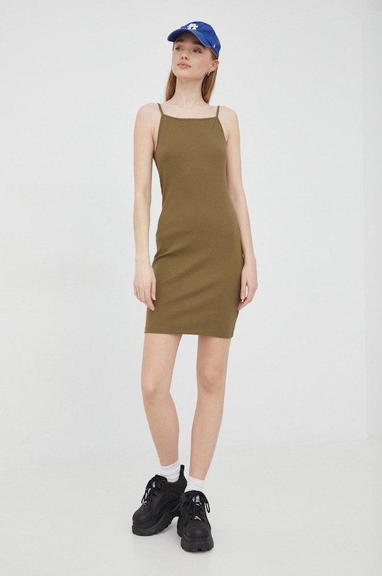 Noisy May sukienka z elastanem zielony 27020375.BurntOlive
