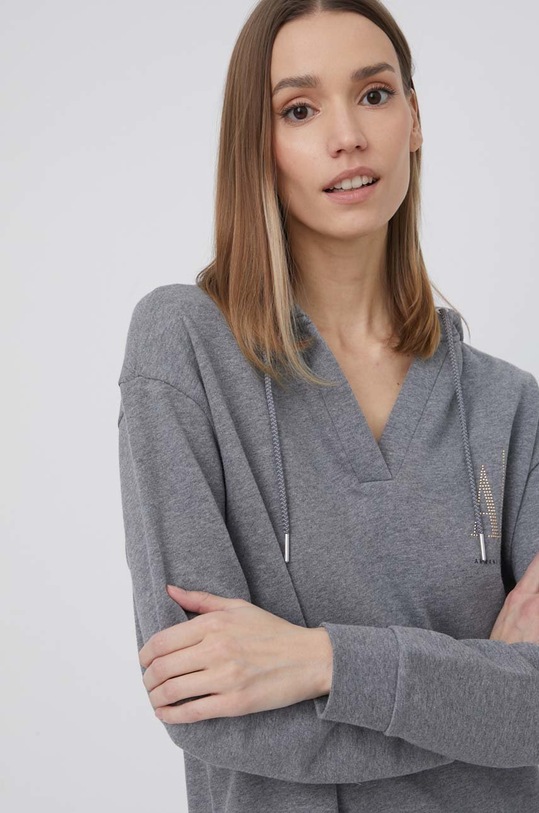 Armani Exchange sukienka bawełniana 8NYADY.YJ68Z.NOS szary 8NYADY.YJ68Z.NOS