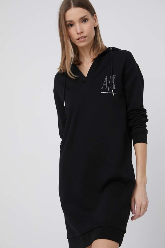 Бавовняна сукня Armani Exchange 8NYADY.YJ68Z.NOS чорний AA00
