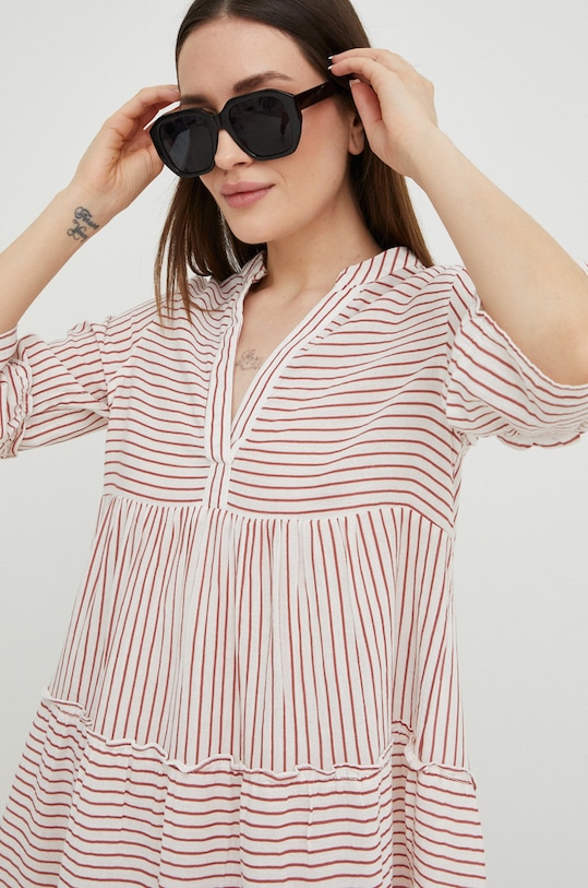 Vero Moda sukienka bawełniana 10225791.SnowWhit4 biały