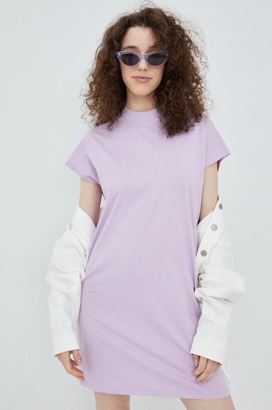 Vero Moda sukienka bawełniana bawełna fioletowy 10258655.Lavendula