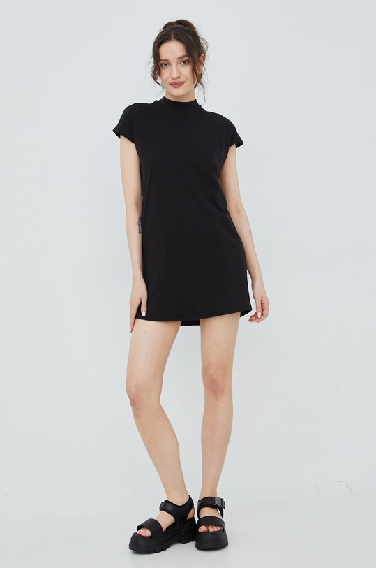Bavlnené šaty Vero Moda 10258655.Black čierna AA00