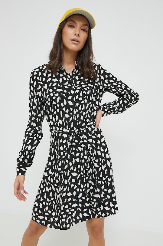 Vila rochie midi negru 14067410.Black2