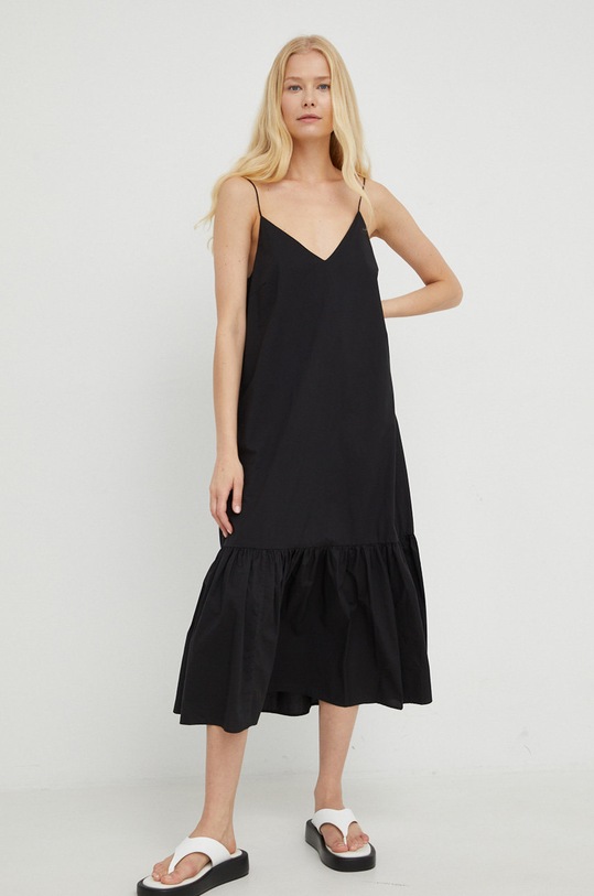 Marc O'Polo sukienka bawełniana bawełna czarny M06133921015