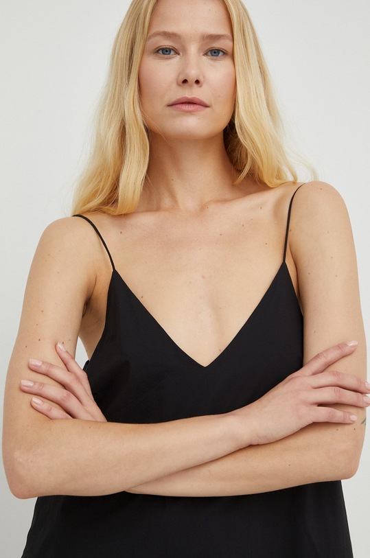 Marc O'Polo sukienka bawełniana czarny M06133921015