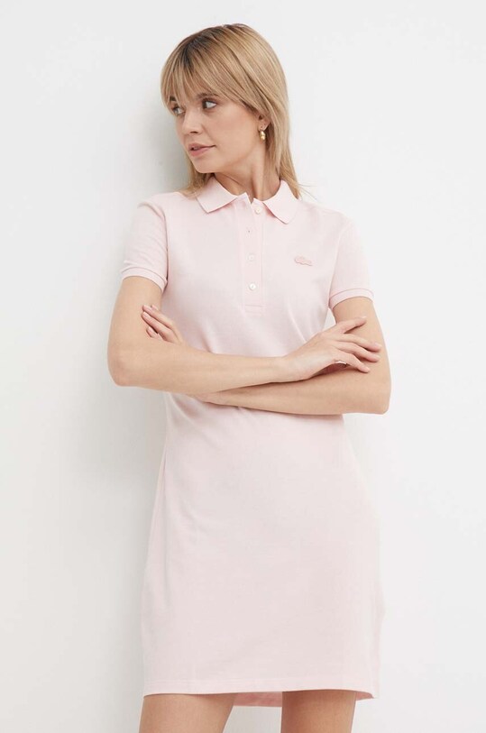Φόρεμα Lacoste EF5473-ADY EF5473.ADY ροζ AW23