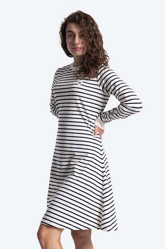 Хлопковое платье Wood Wood Isa узор белый 10001100.2323