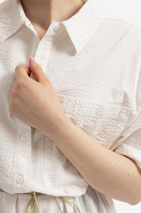 Bavlněné šaty Wood Wood Audrey bílá 12211102.1172