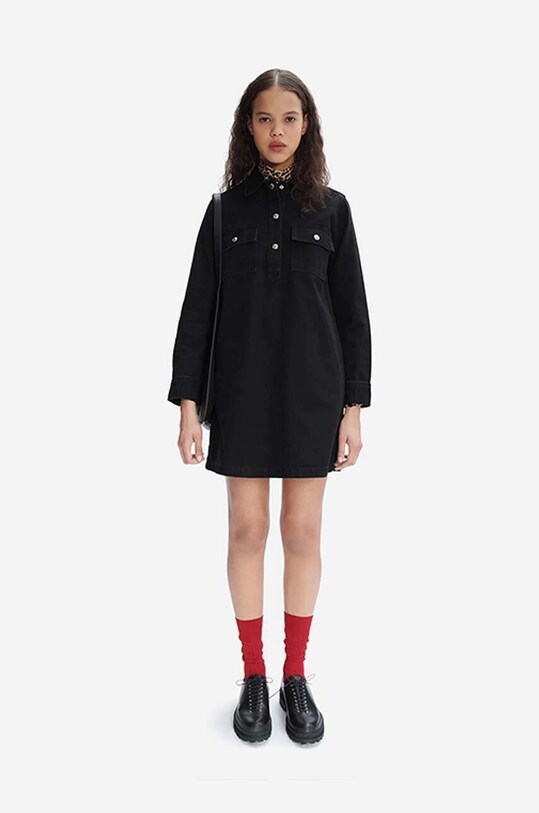 A.P.C. sukienka jeansowa Robe Mia COFBV.F05878 czarny AA00
