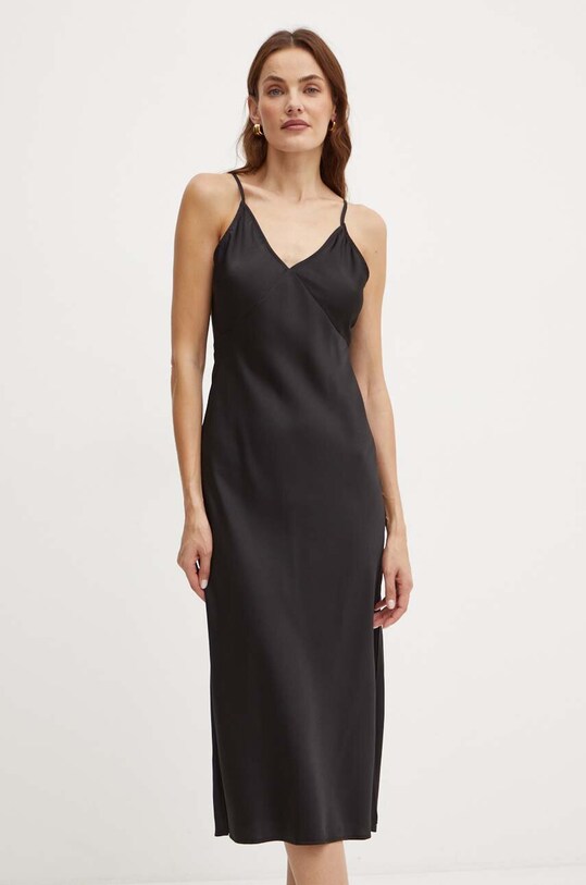 Armani Exchange rochie midi negru 8NYA59.YNZ5Z.NOS